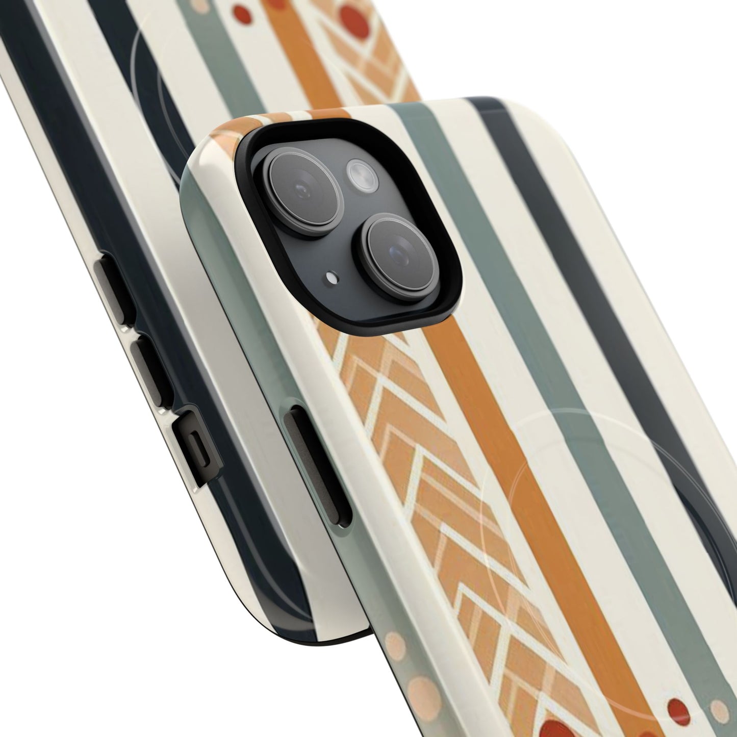 Terracotta Trails Tough Magnetic iPhone Cases for Everyday Use, Floral Patterned Stability Case, Gift for Her, Durable iPhone Accessory.