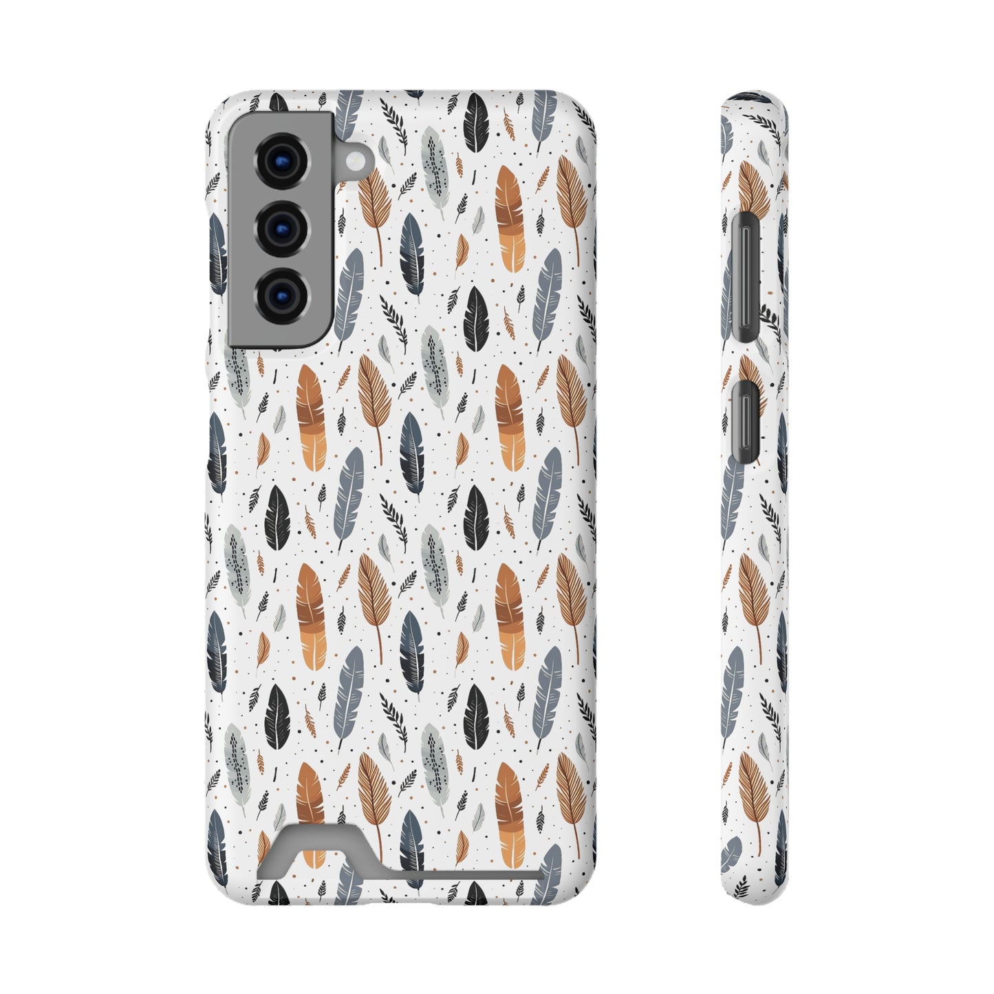 Whispering Feathers iPhone and Samsung Case With Card Holder