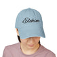 Denim 'ELOHIM, GENESIS 1:1' Hat (Embroidery), Stylish Casual Hat, Gift for Him/Her, Summer Accessory, Trendy Streetwear, Spiritual Fashion.