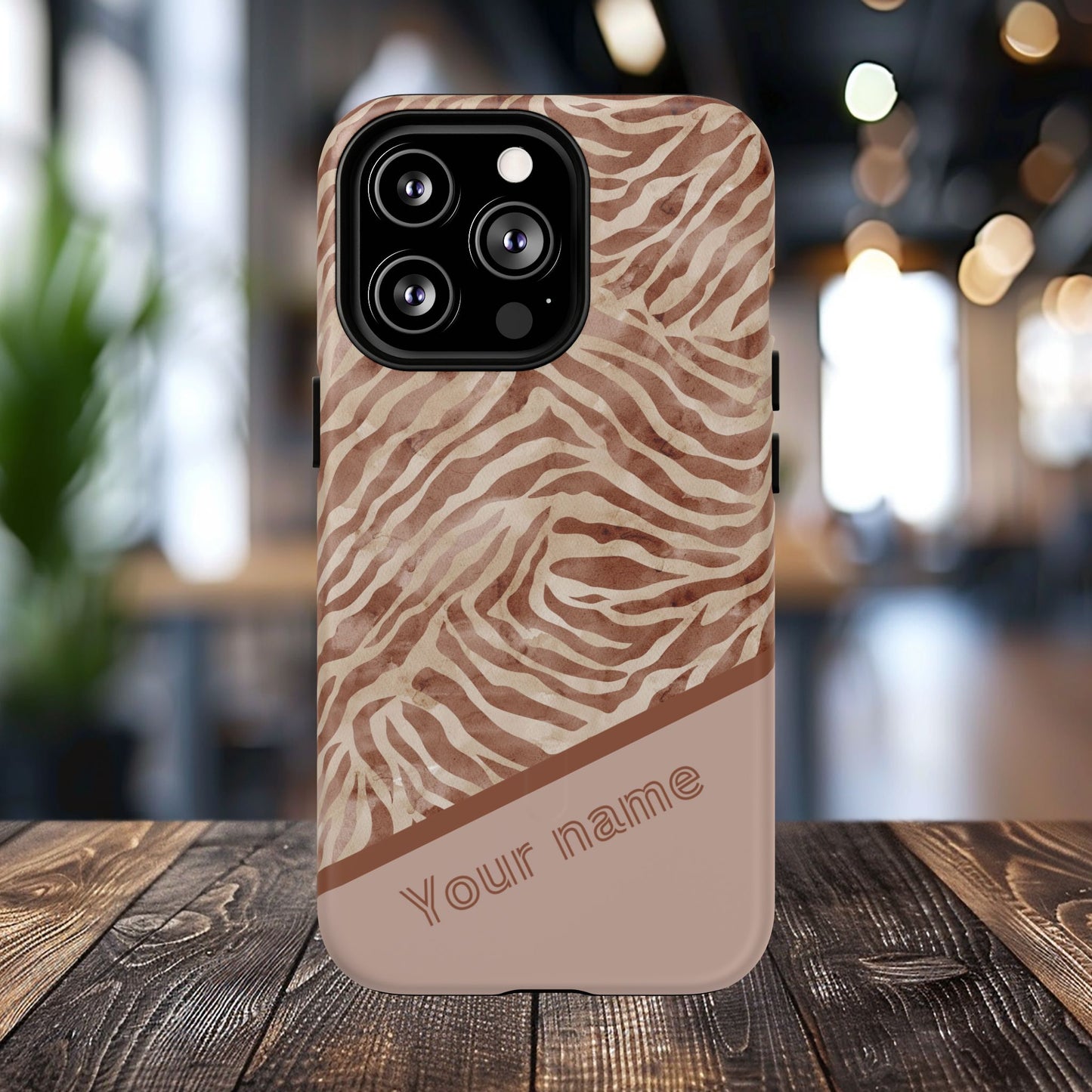 Personalized Zebra Print - Tough MagSafe® Magnetic Cases for Stylish Protection, Gifts for Wildlife Lovers, Trendy Accessories iPhone® 13, 14, iPhone 15, iPhone 16, iPhone 17, Pro, Pro Max, Plus Cases.