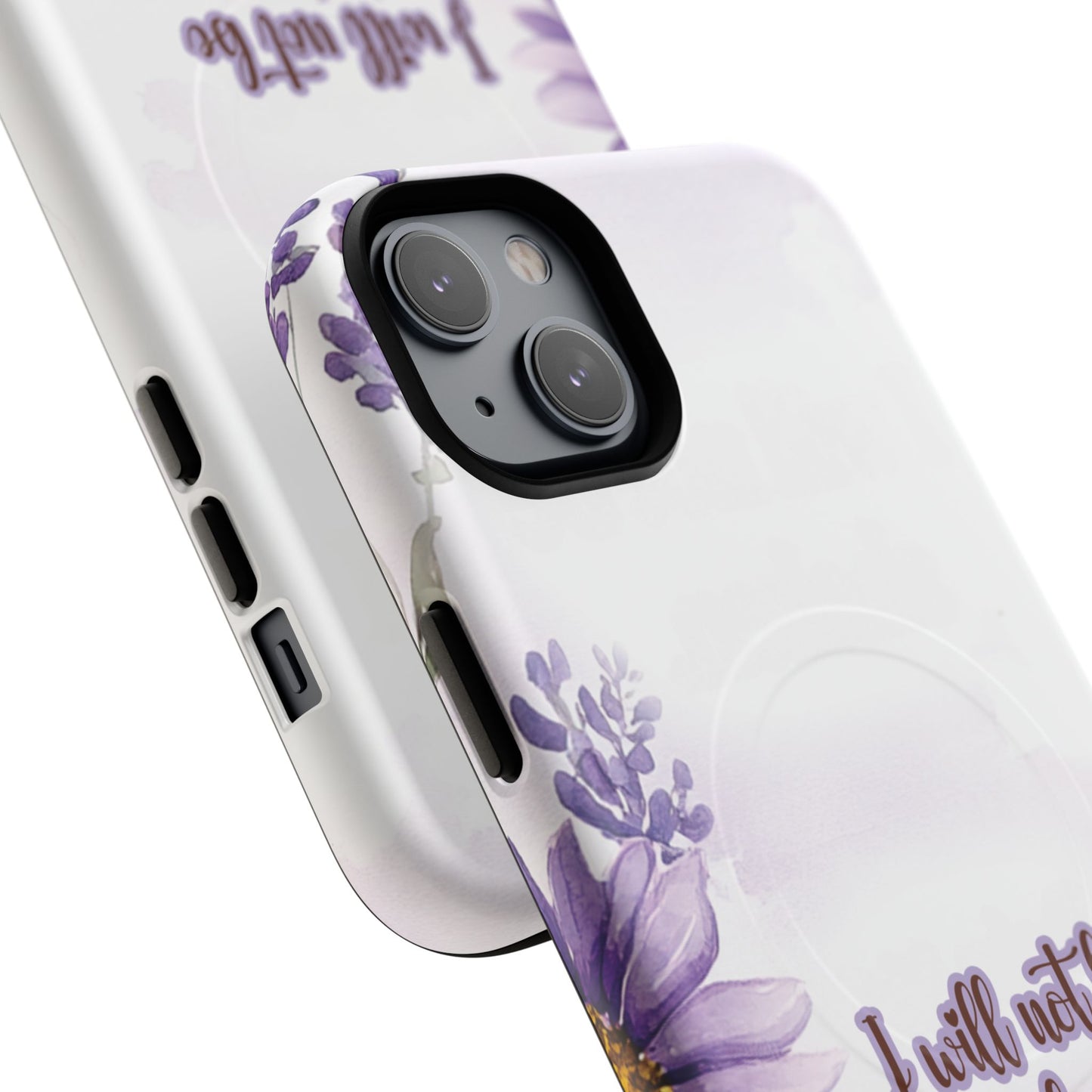 Floral Inspirational Tough iPhone Magnetic Case, Psalm 16:8 Gift, Faith Gift, MagSafe® iPhone® Tough Case, iPhone 14, iPhone 15, iPhone 16, Pro, Pro Max, Plus