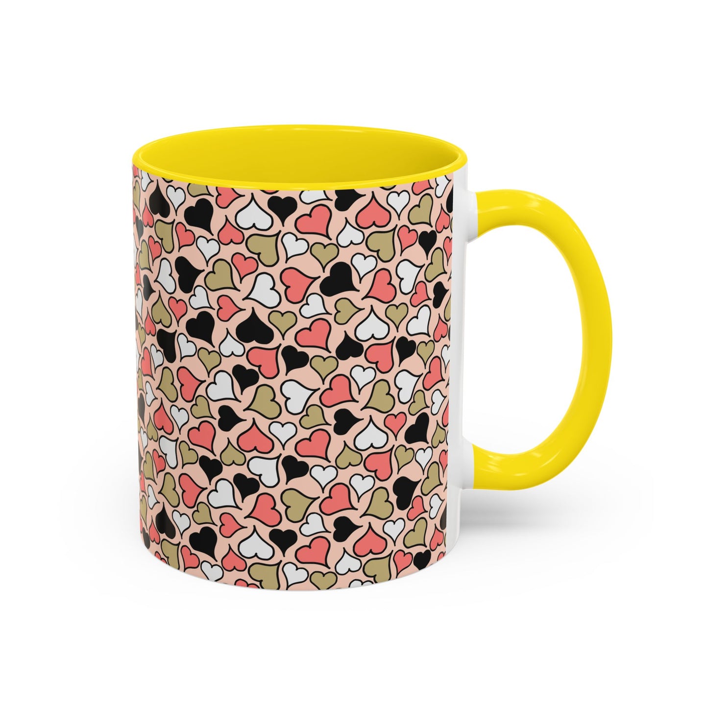 Colorful Heart Pattern Coffee Mug - Perfect Gift for Love & Friendship