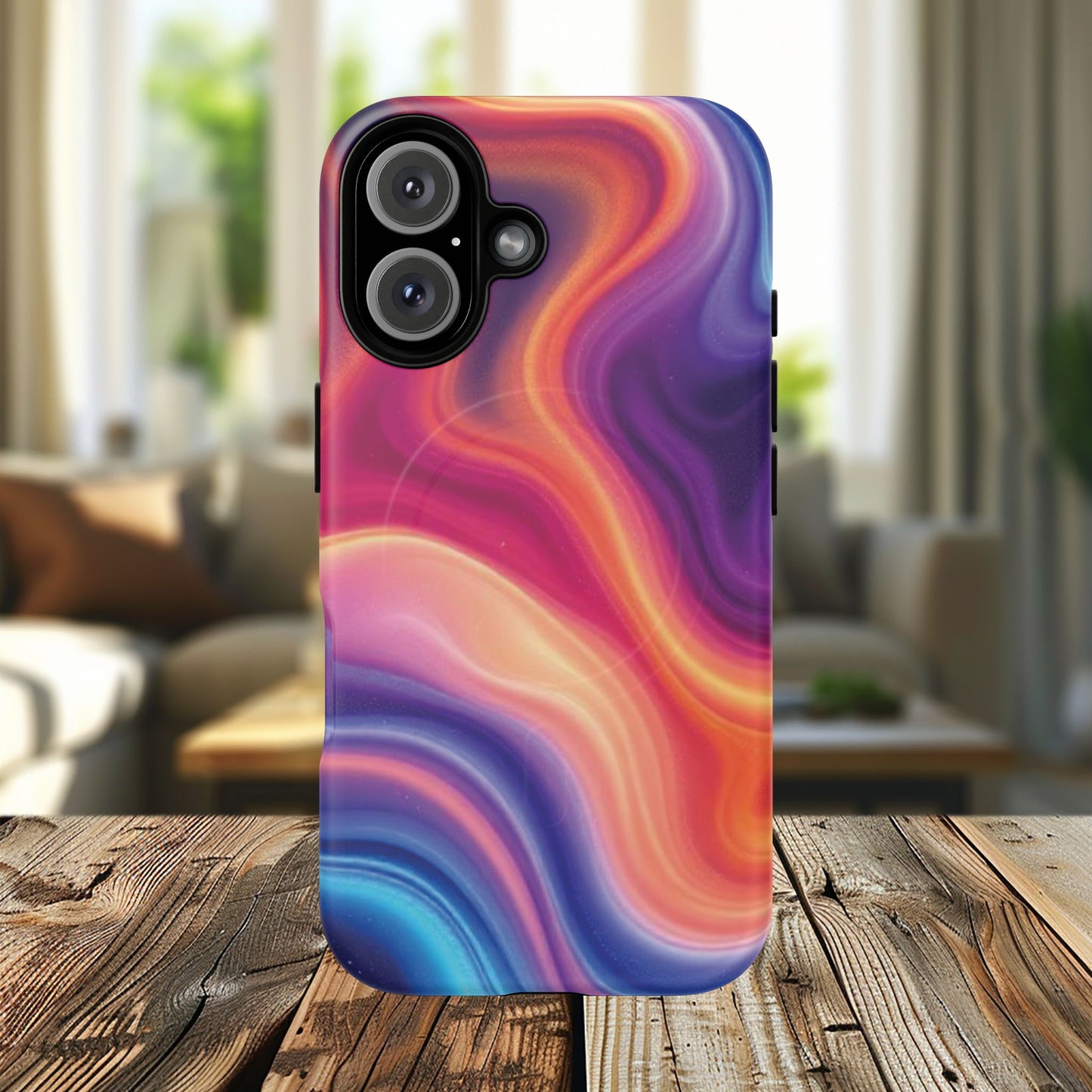 Cosmic Lava Flow Colorful Abstract iPhone Case , Tough Magnetic Protection, Stylish Accessories, Gift for Tech iPhone Lovers, Vibrant Mobile Covers
