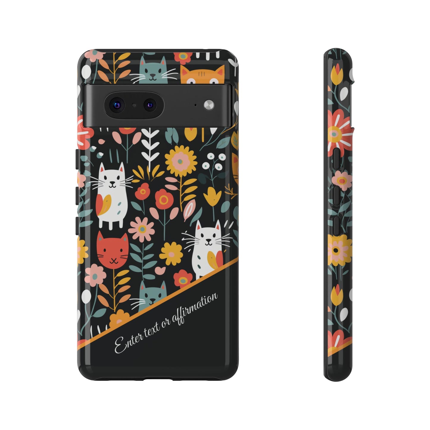 Personalized Whimsical Feline Garden Google and Samsung Tough Cases