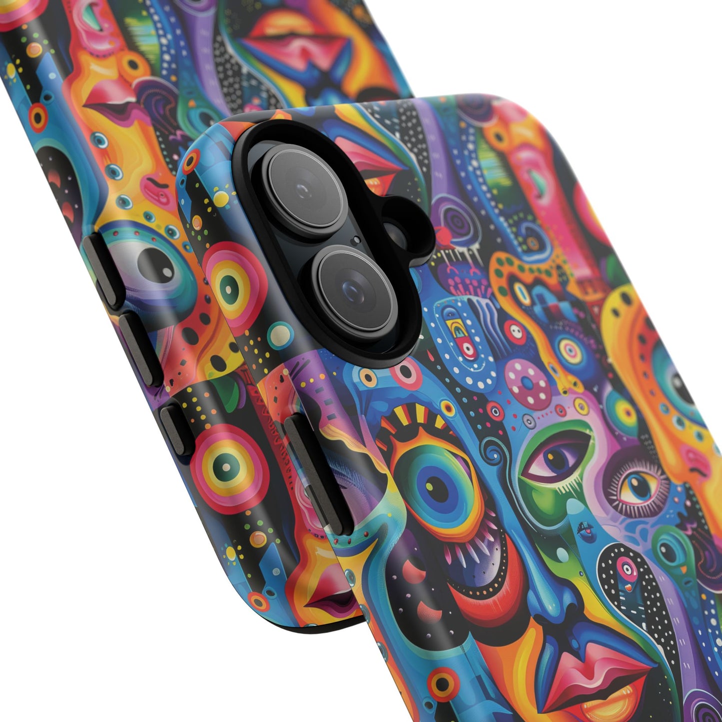 Psychedelic Visions Colorful Art iPhone Case - Tough Cases with Vibrant Abstract Design