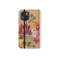 Floral Scripture Flip Case — "Let Your Light Shine" Wallet Phone Cover (Matthew 5:16)