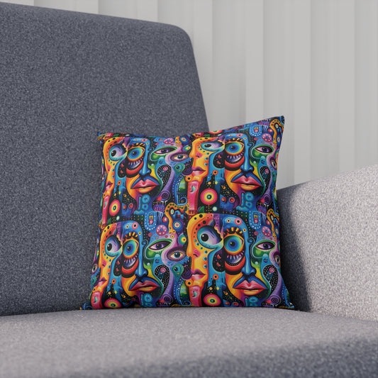 Psychedelic Visions Colorful Artistic Cushion - Unique Home Decor for Vibrant Spaces