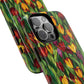 Floral Luminous Whirl Tough Magnetic iPhone Case, Stylish Protection for Everyday Life, Gift for Flower Lovers, Unique iPhone Accessory, Stained Glass iPhone Protection.