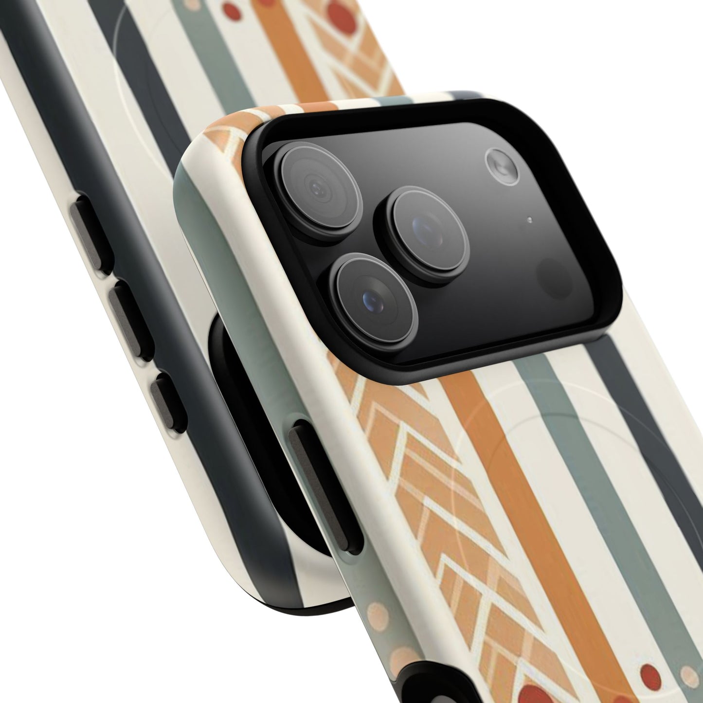 Terracotta Trails Tough Magnetic iPhone Cases for Everyday Use, Floral Patterned Stability Case, Gift for Her, Durable iPhone Accessory.