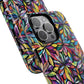 Prism Petal Burst Tough Magnetic iPhone Case, Colorful iPhone Case, Unique Gift for Flower Lovers, Stylish stained Glass Accessory