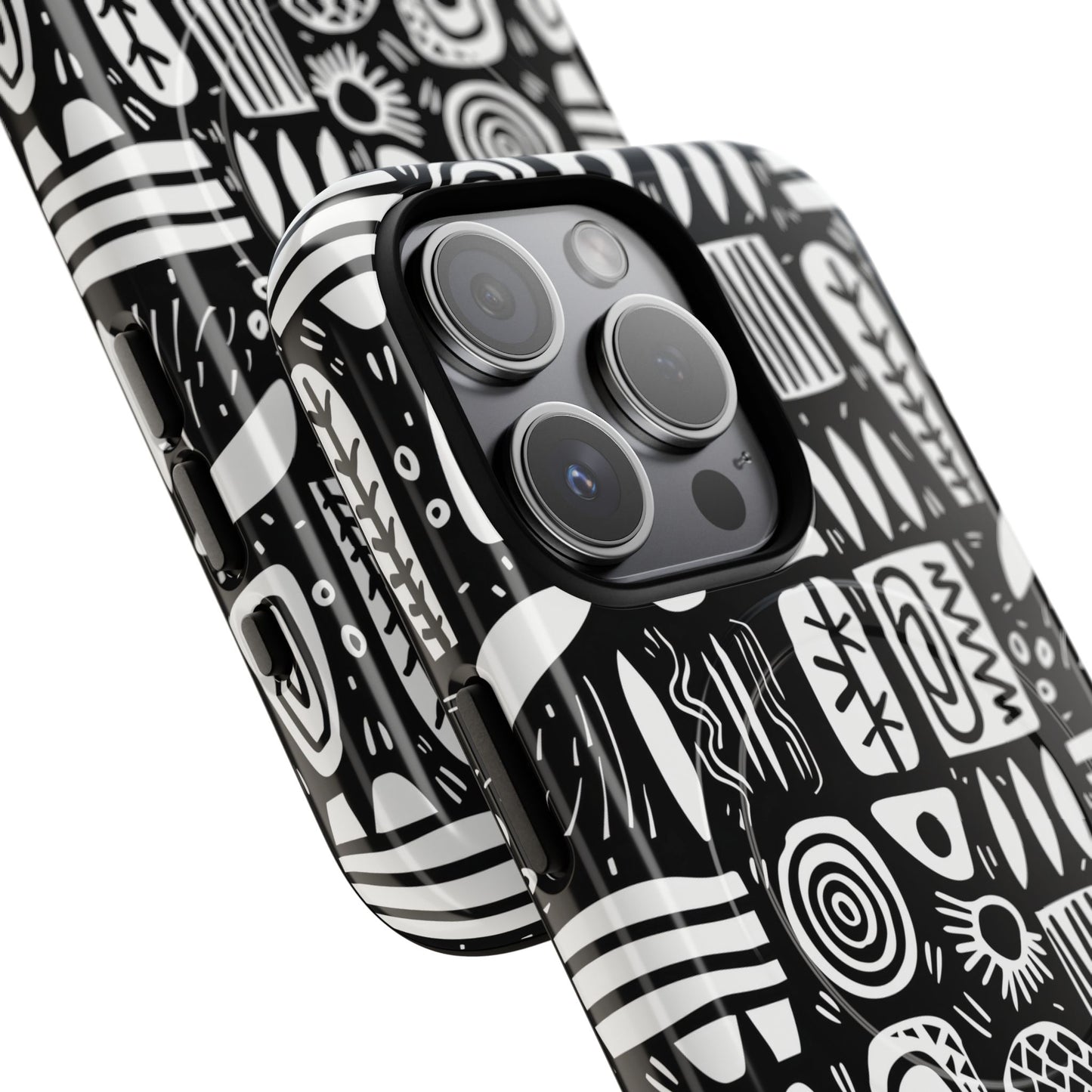 Modern Abstract Geometric Tough Magnetic Phone Case, Durable Phone Accessory, Gift for Him or Her, Artistic Design, Modern Decor