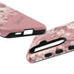 Personalized Cherry Blossom Tough Phone Case — Pink Floral Protective Case for Samsung & Google