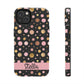 Personalized Gold & Pink Confetti Tough Phone Case — Glitter Dot Protective Phone Cover