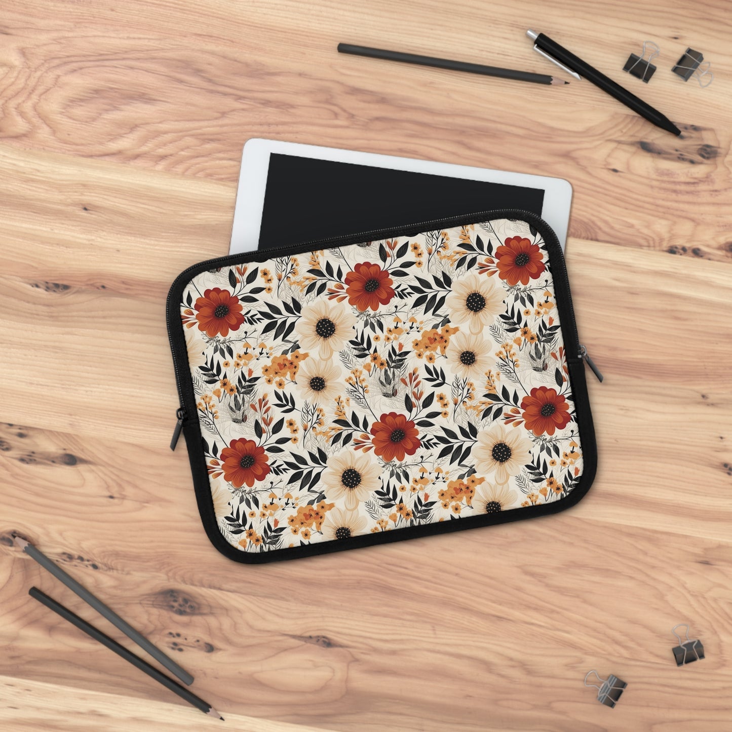 Boho Chic Floral Laptop Sleeve