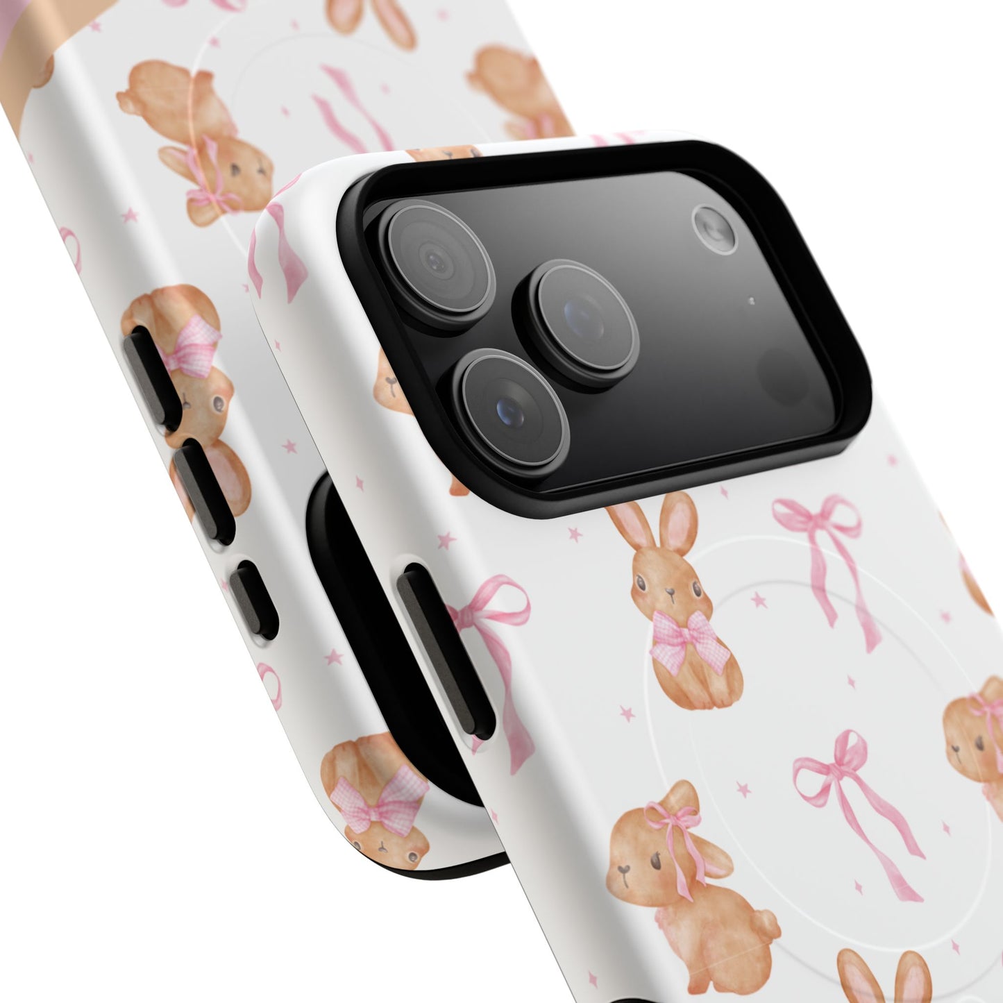 Personalized Bunny iPhone Case - Cute Animal Design, Tough MagSafe® Magnetic Case, Easter Gift, Spring Aesthetic, Kids Accessories