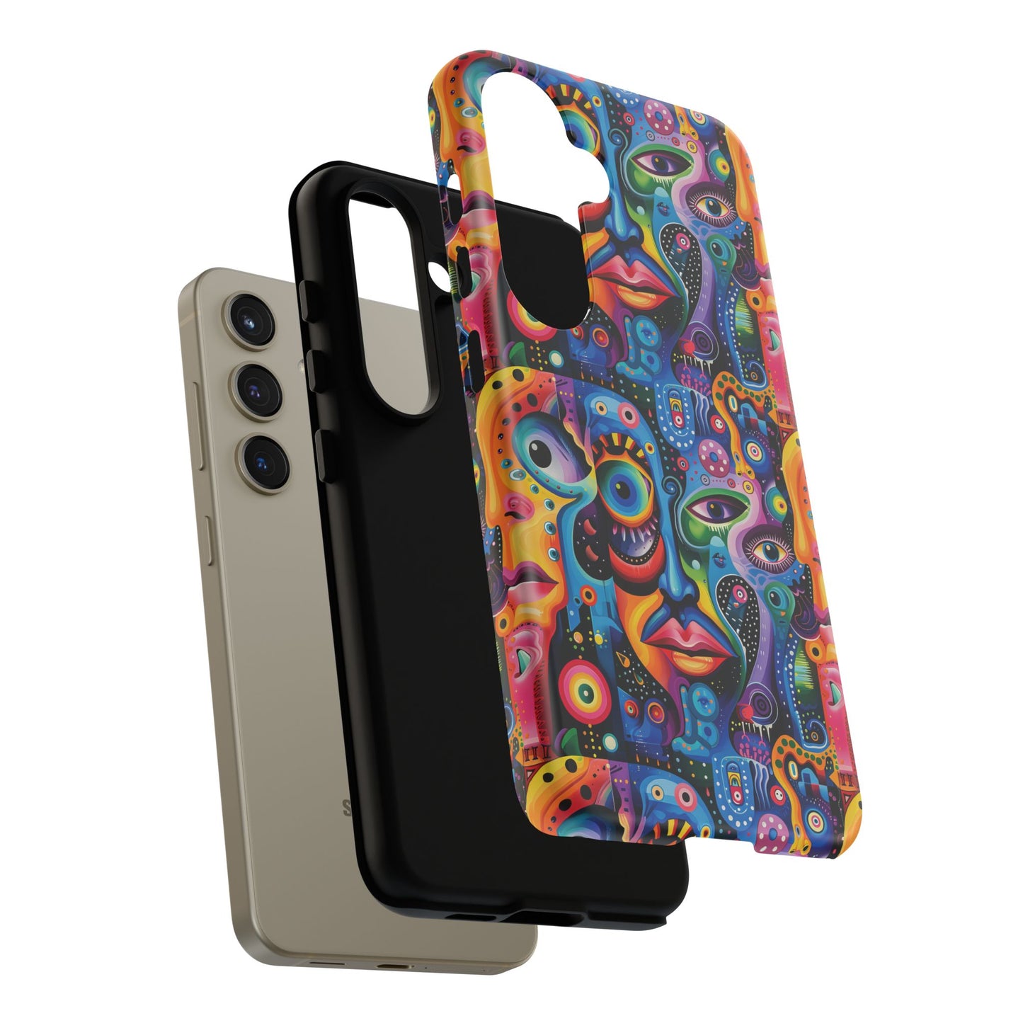 Psychedelic Visions Vibrant Samsung, iPhone and Google Pixel Phone Cases - Colorful Artistic Design