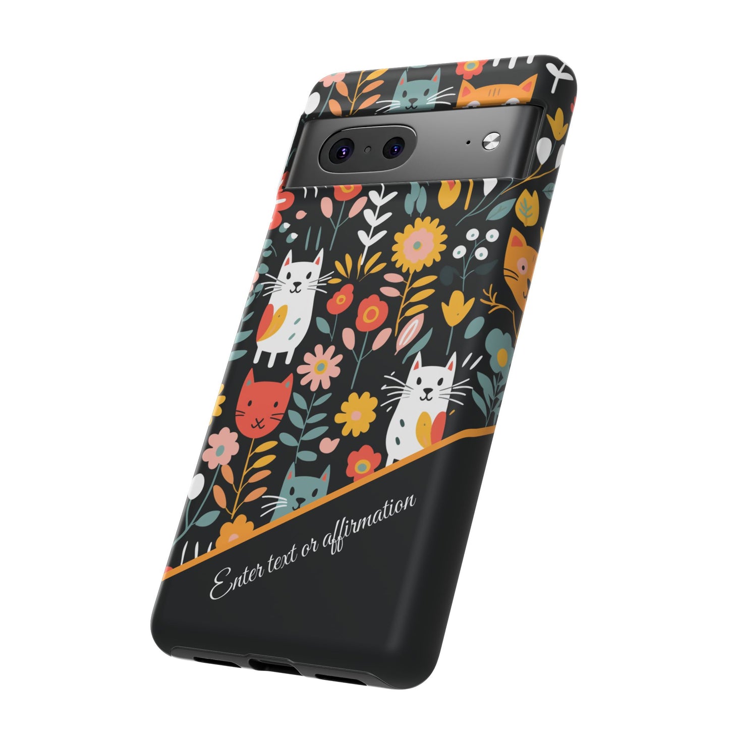 Personalized Whimsical Feline Garden Google and Samsung Tough Cases