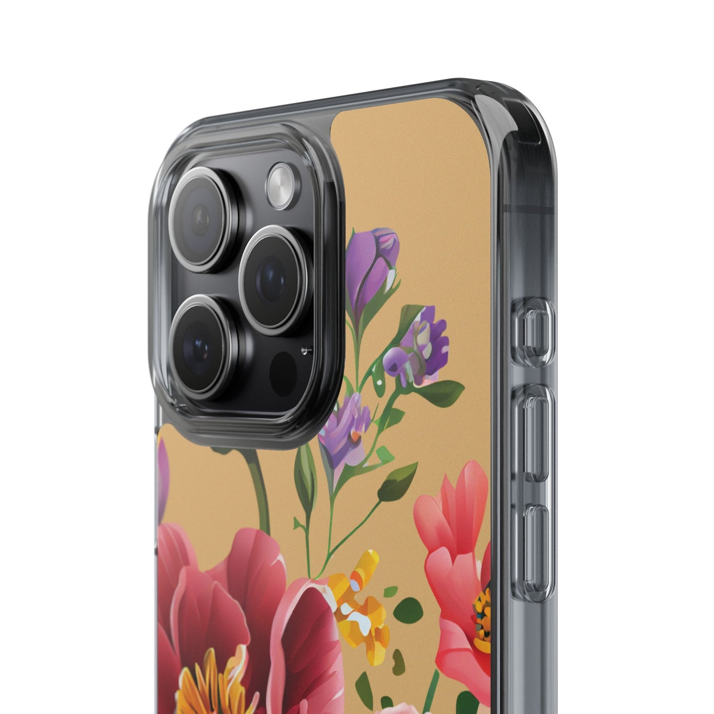 Clear Floral Bible Verse Phone Case — "Let Your Light Shine" (Matthew 5:16) for iPhone and Samsung Cases.