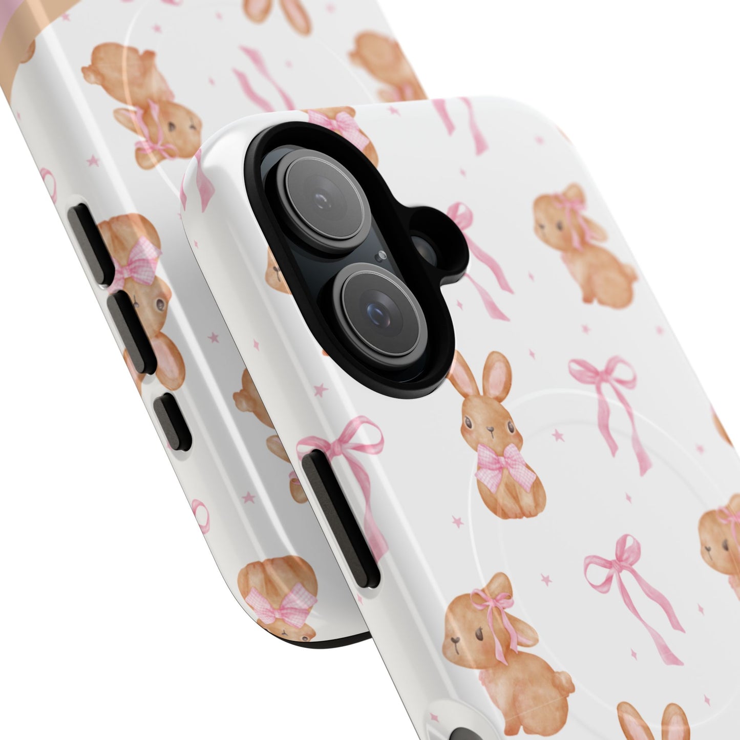 Personalized Bunny iPhone Case - Cute Animal Design, Tough MagSafe® Magnetic Case, Easter Gift, Spring Aesthetic, Kids Accessories