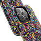 Prism Petal Burst Tough Magnetic iPhone Case, Colorful iPhone Case, Unique Gift for Flower Lovers, Stylish stained Glass Accessory