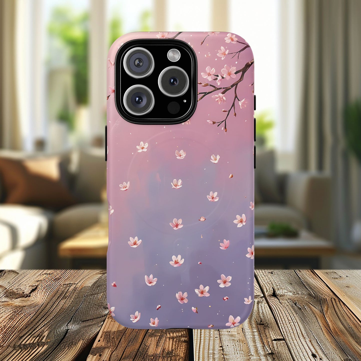 Tiny Cherry Blossom Floral Tough Magnetic Phone Cases, Durable Phone Cover, Floral Design Case, iPhone Protector, Cute Gift for Her