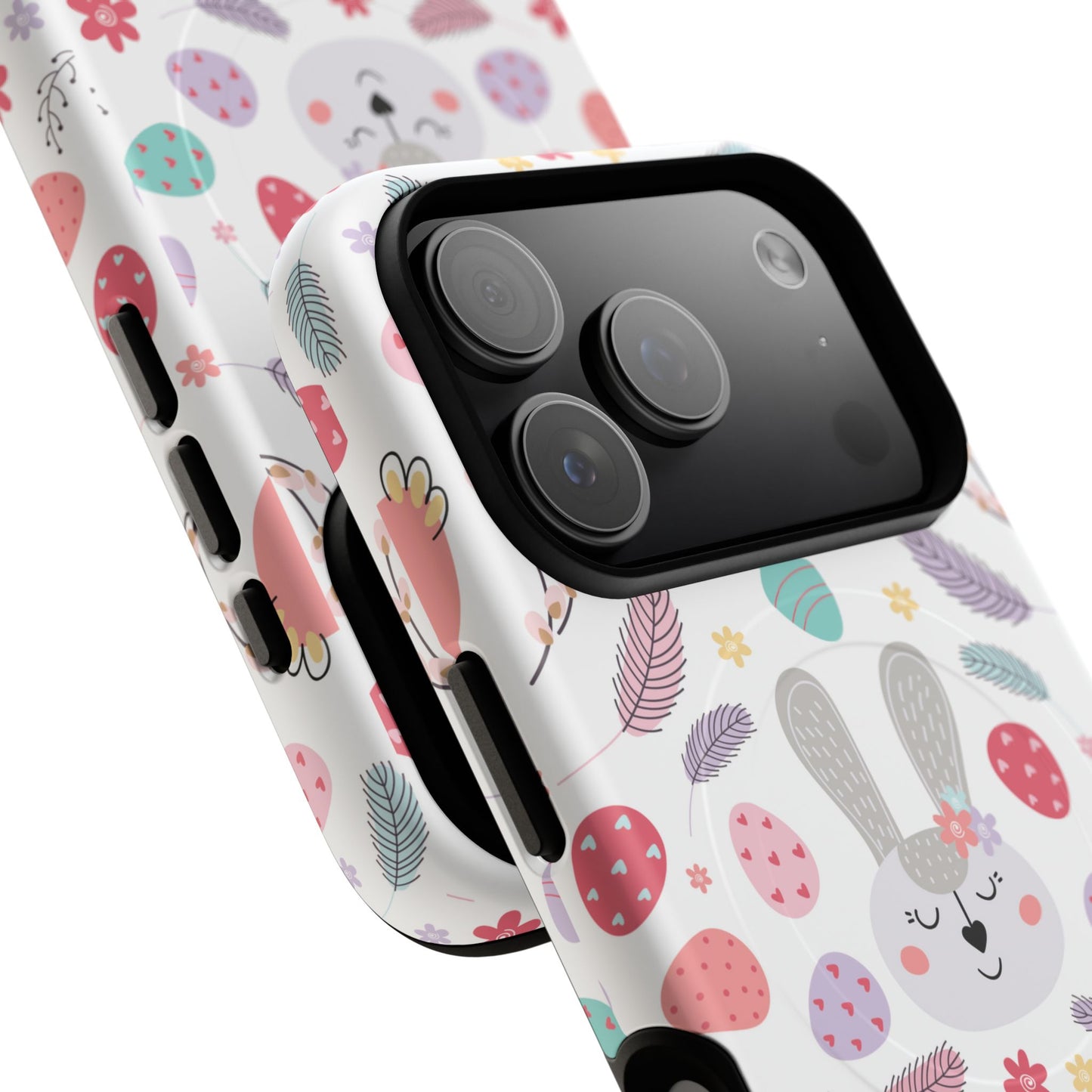 Cute Easter Bunny iPhone Case, Tough Magnetic Phone Cover, Spring Gift, Durable iPhone Accessory, Adorable Easter Decor