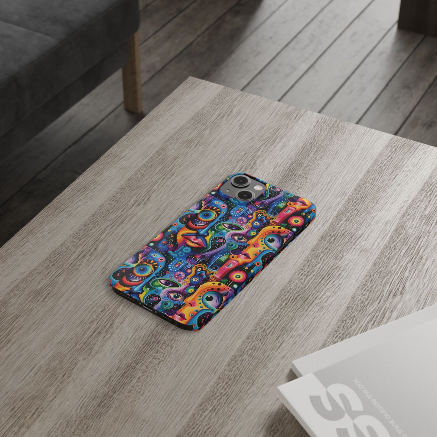 Psychedelic Visions Slim iPhone Case - Vibrant Design for Artistic Souls