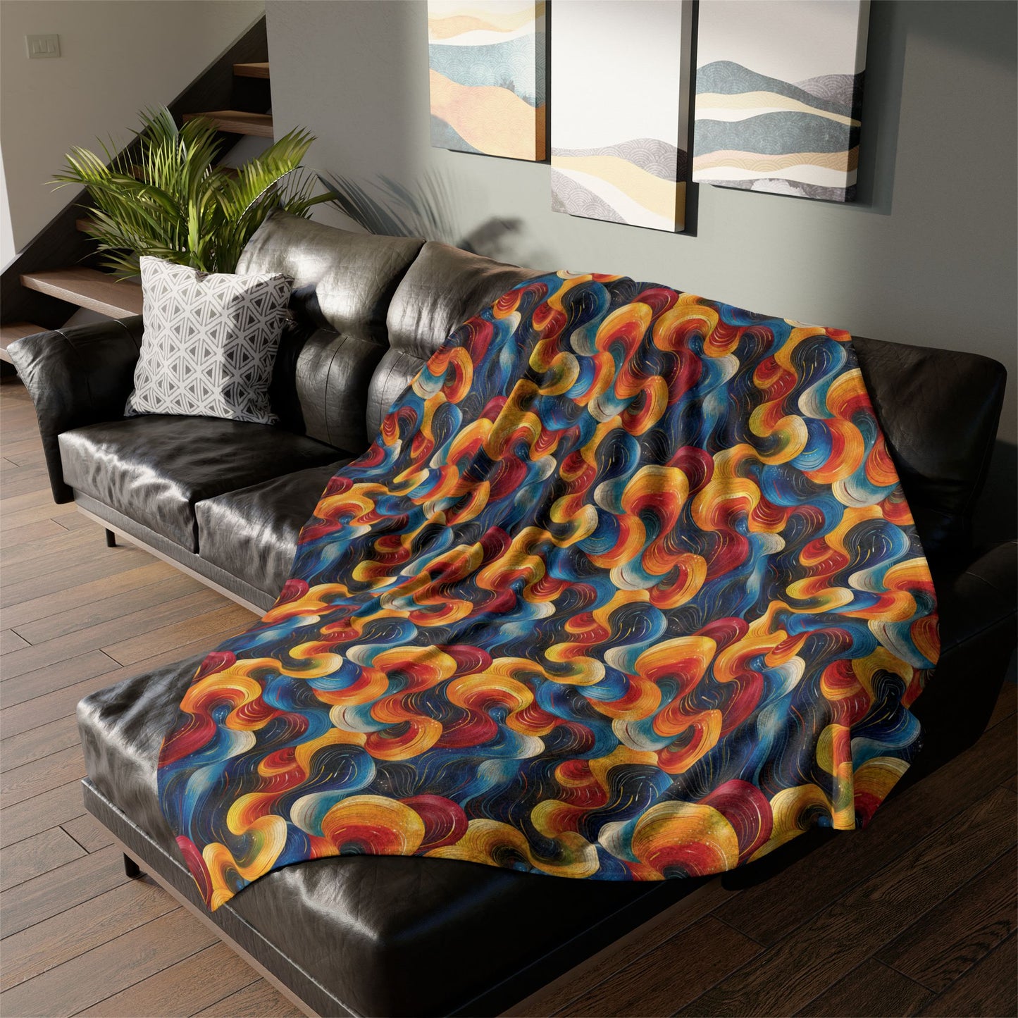 Cosmic Swirl Soft Minky Blanket