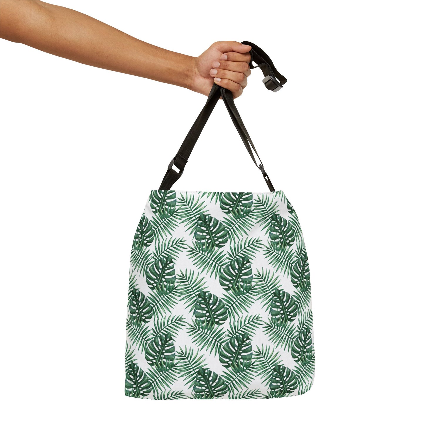 White Tropical Bliss Adjustable Tote Bag (AOP)