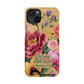 Floral Bible Verse Phone Case with Card Holder — "Let Your Light Shine" (Matthew 5:16)
