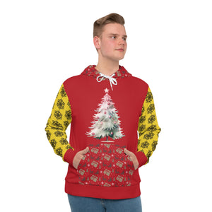 That Ugly Christmas Men's Hoodie with All-Over Print Design - Silky Smooth Polyester Fabric