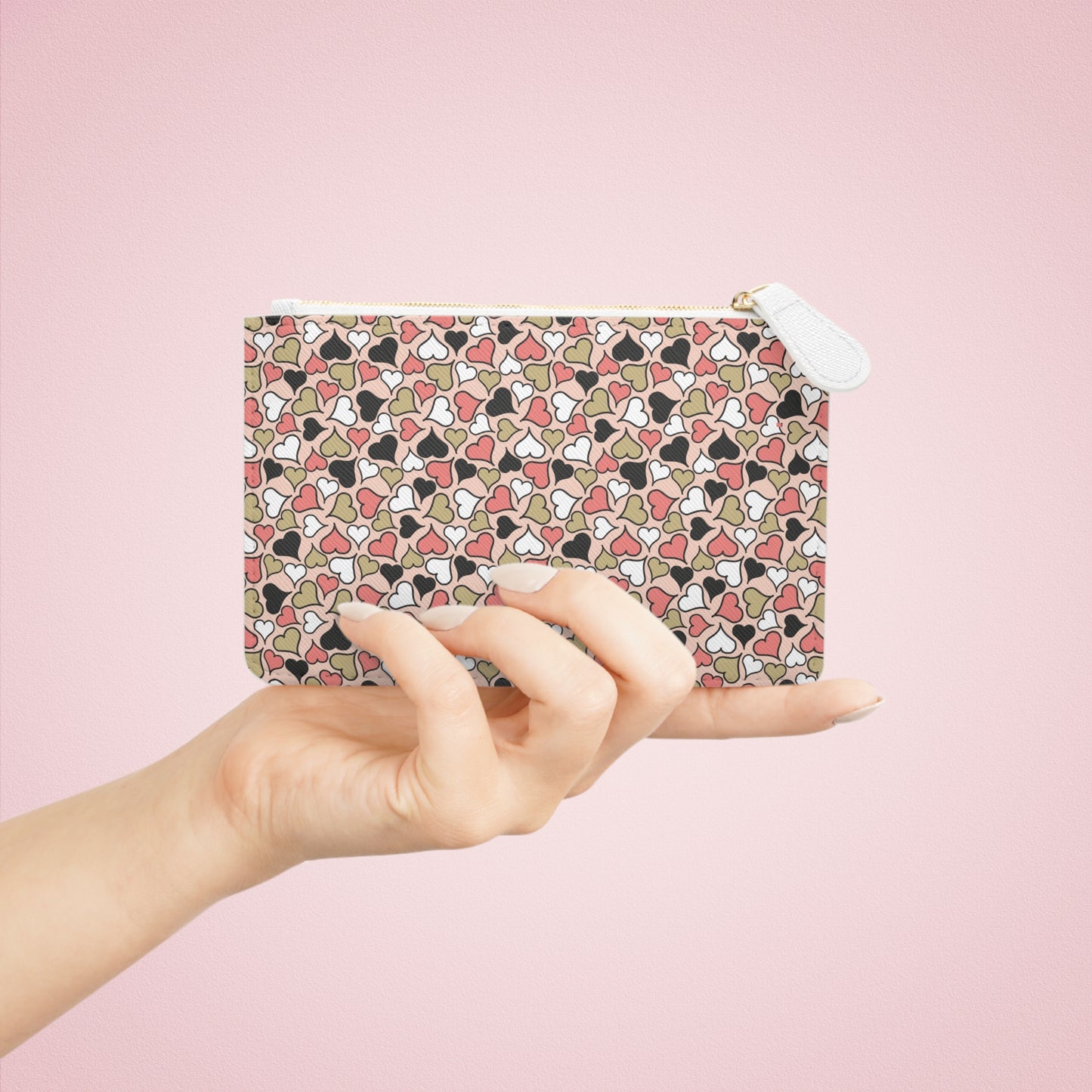 Heart Pattern Mini Clutch Bag - Chic Accessory for Everyday & Special Occasions