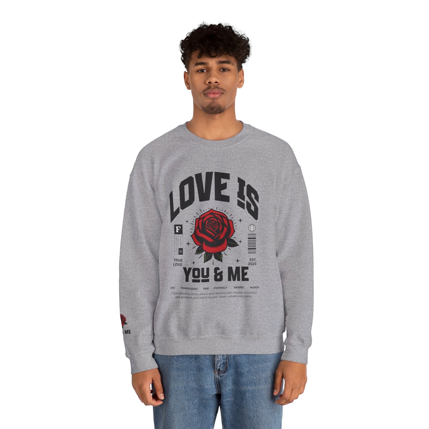 You and Me Unisex Heavy Gildan Blend™ Crewneck Sweatshirt.