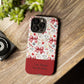 Personalized Rosette Coquette Phone Case - Custom Name/Message 'I Am Stronger Than The Storm' Floral Bow Protective Case