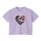 Floral Heart Women's Boxy Tee