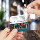 Personalized Abstract Eye Pattern AirPod Case — Colorful Tribal Graphic with Custom Text/Name