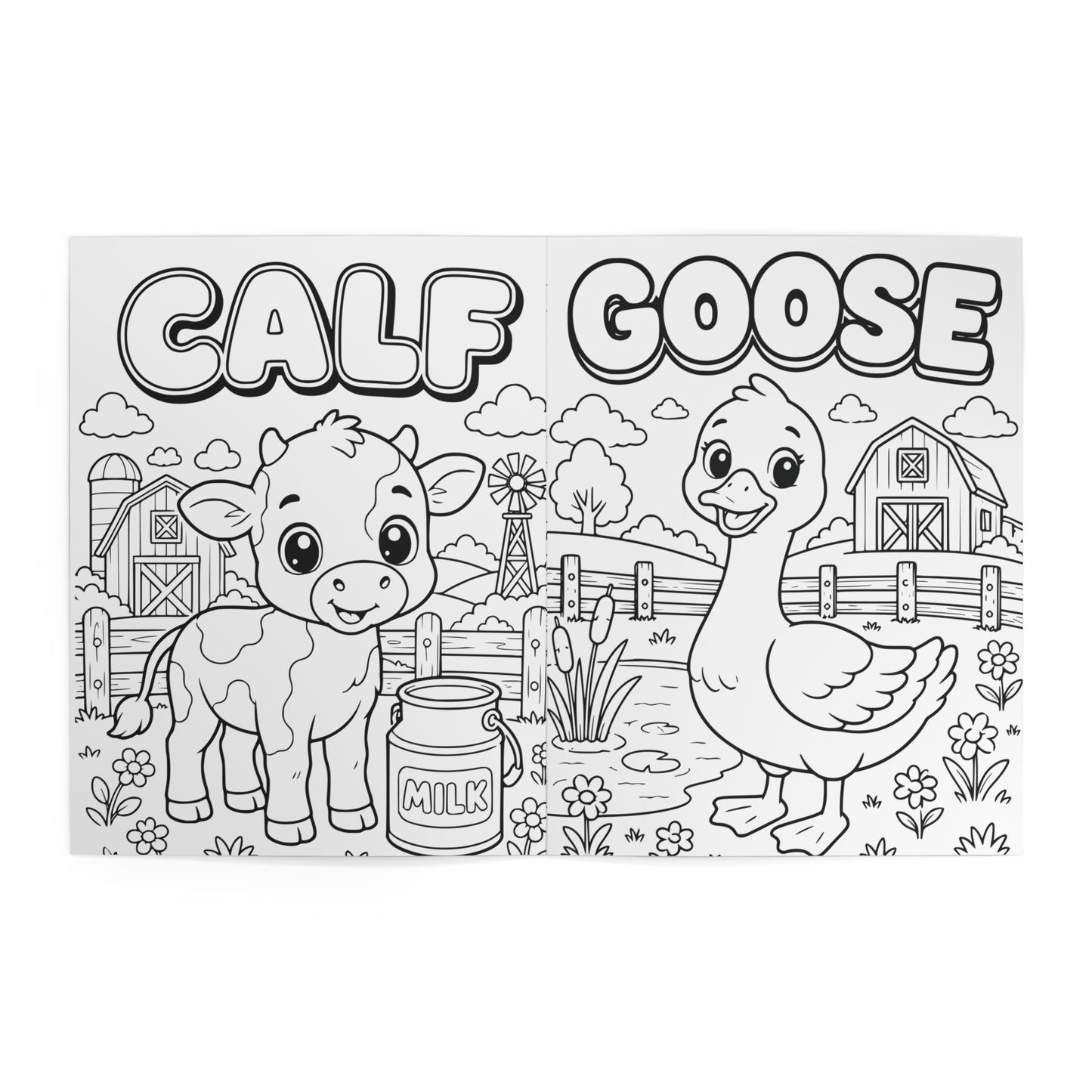 Farm Animals Coloring Book — Personalized Kids' Activity Book (Ages 4-8)