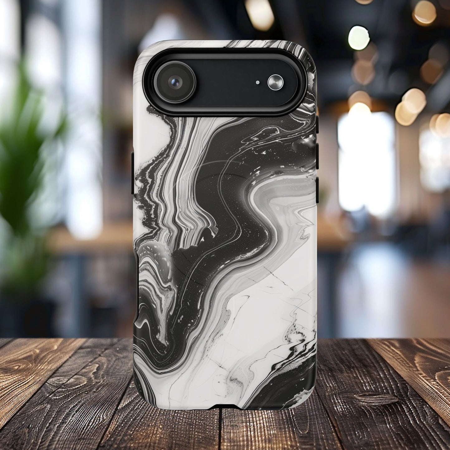 Black Marble Magnetic iPhone Case for Tough Protection, Stylish iPhone Mobile Accessory, Fashionable Gift, Unique Marble iPhone Design, Durable Smartphone Cover