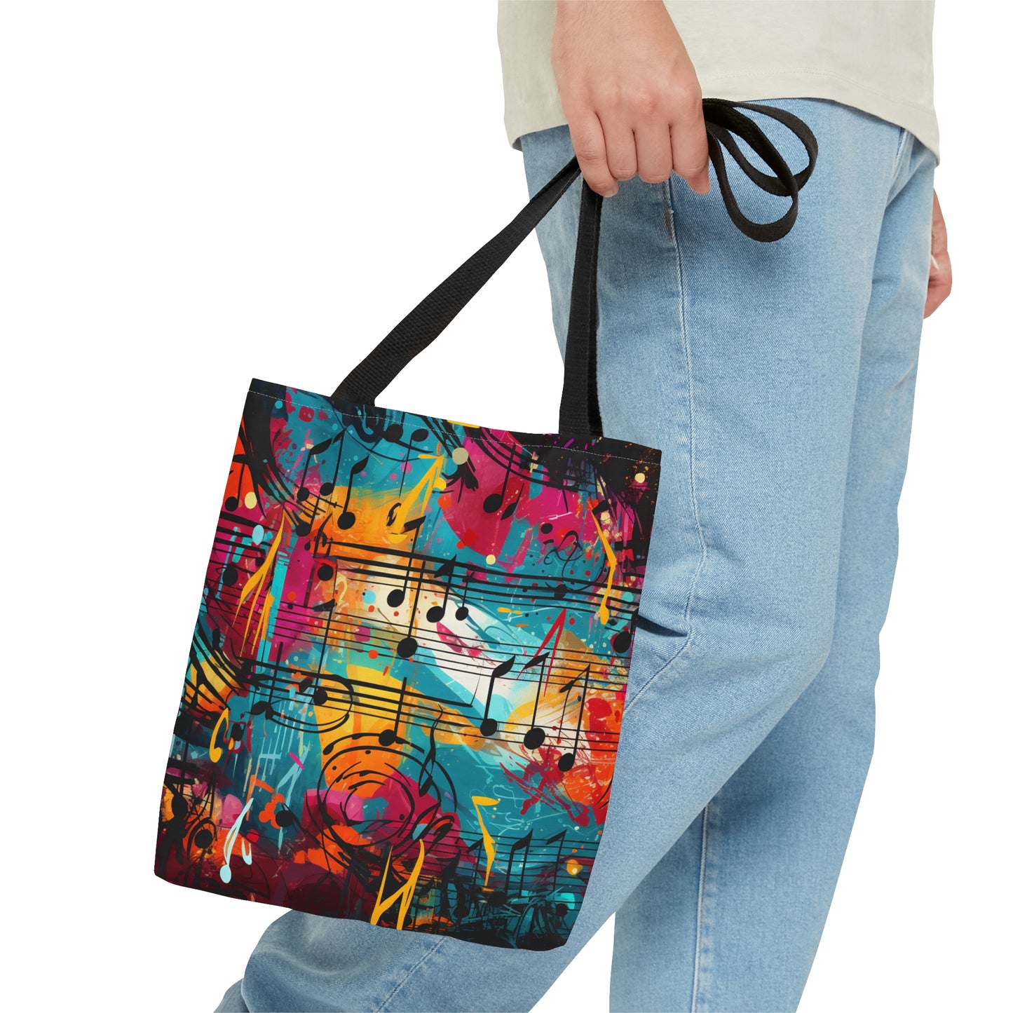 Melodic Muse: Urban Symphony Tote Bag