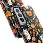Personalized Whimsical Feline Garden Tough Phone Case — Custom Name iPhone & Samsung