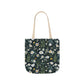 Daisy Delight Floral Canvas Tote Bag with 5-Color Straps | Eco-Friendly Shopping Bag