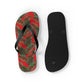Red Tropical Bliss Flip Flops