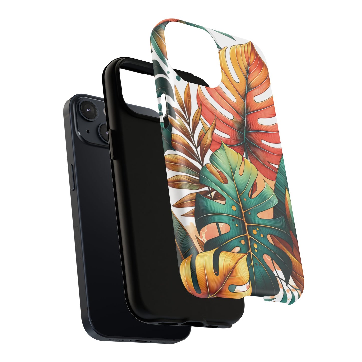 Tropical Monstera Leaf Phone Case - Stylish Tough Magnetic Cases, Floral Protection, Summer Vibe, Gift for Nature Lovers, Trendy Mobile Accessories