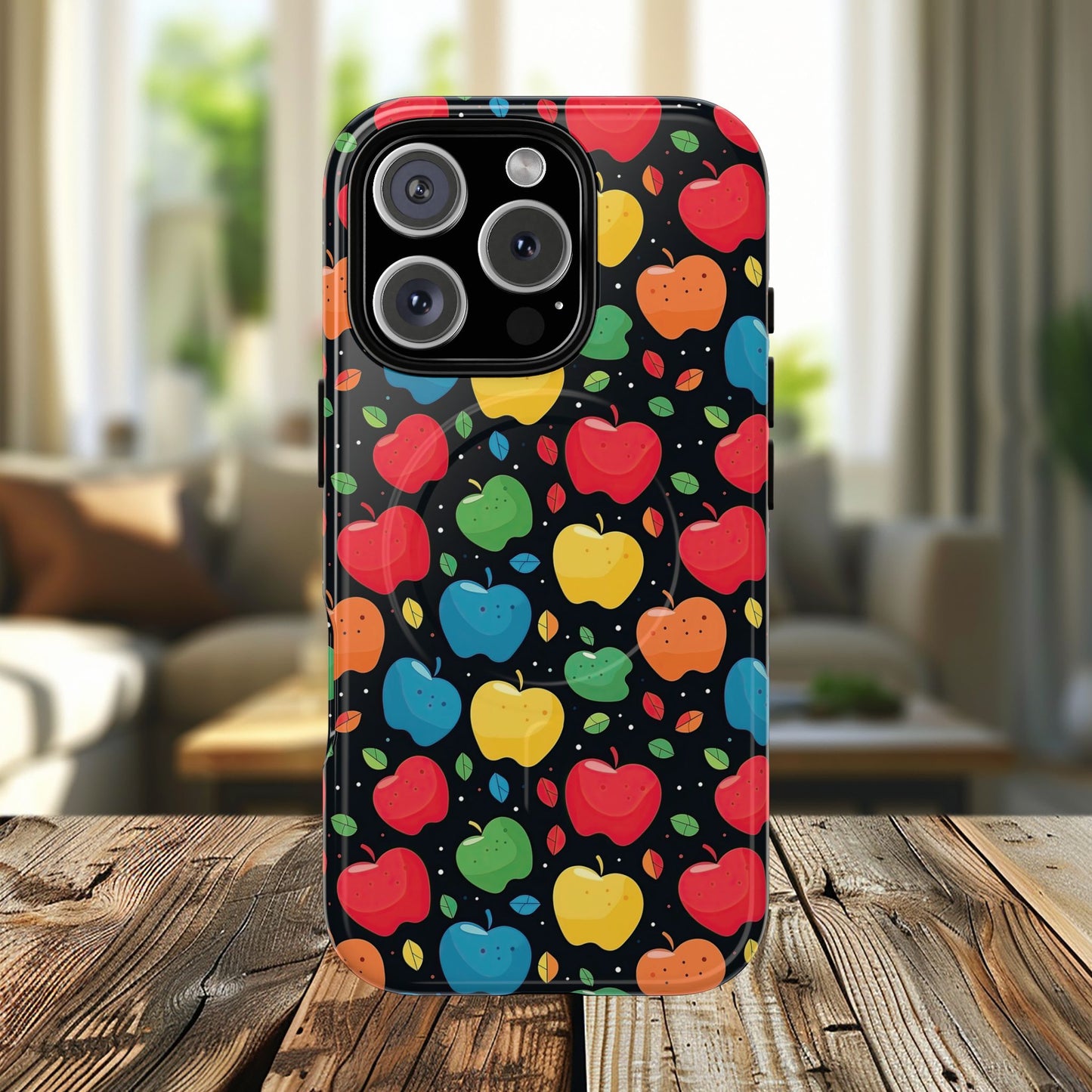 Apple Orchard Pop Magnetic iPhone Case, Tough iPhone Cover, Fun Cell iPhone Accessory, Gift for Kids, Gift for Teachers, Vibrant Tech Protection