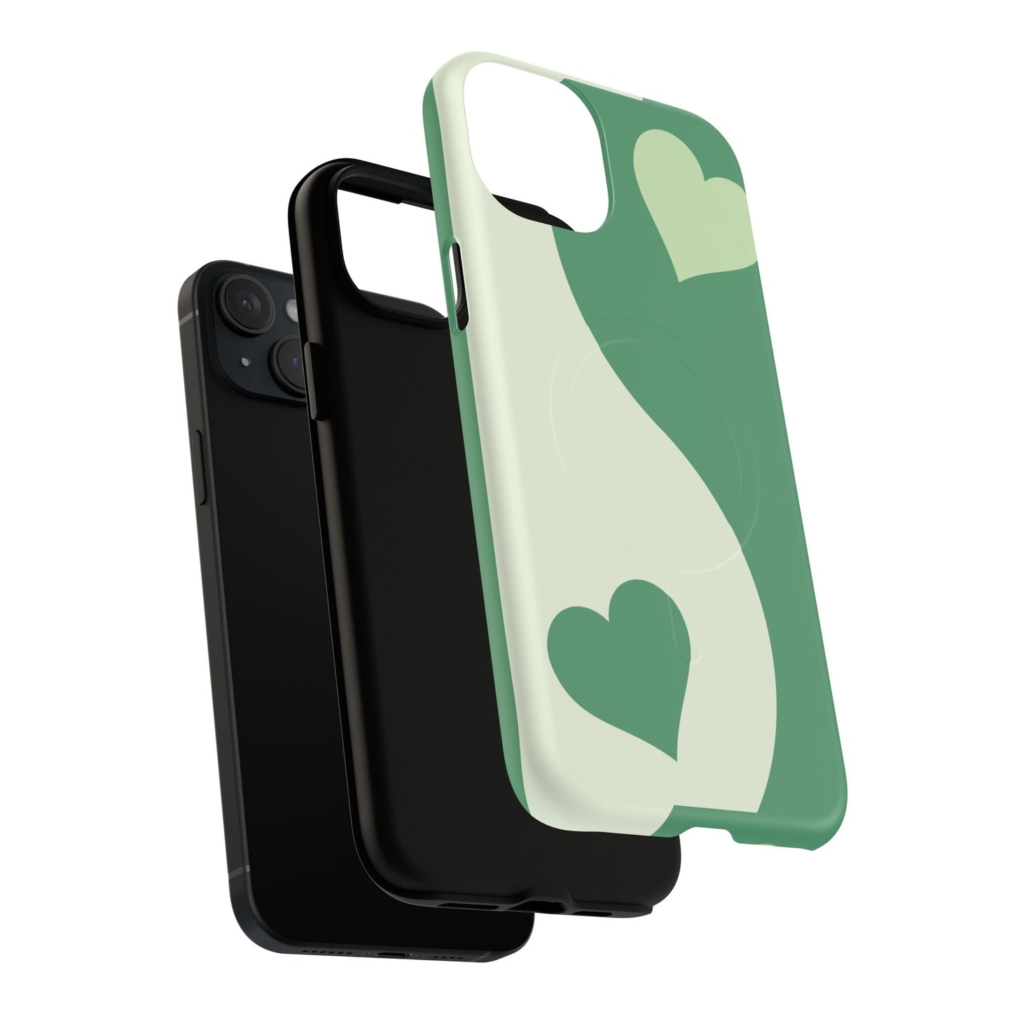 Tough Magnetic iPhone Case with Heart Design, Perfect for Gifts, Valentine's Day, Everyday Use, Stylish Protection, IPhone Cover
