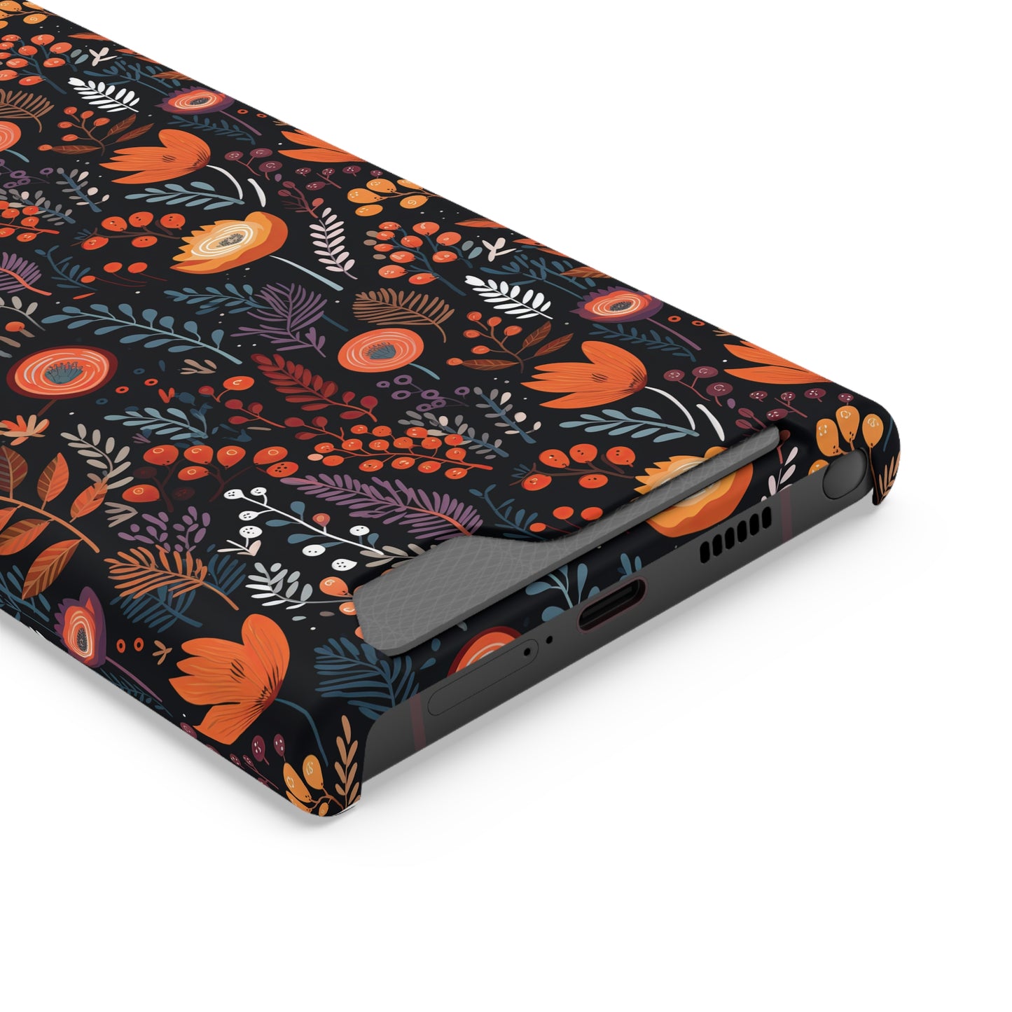 Autumn Bloom Samsung and iPhone Case With Card Holder