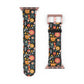 Whimsical Feline Garden Print Watch Band for Apple Watch - Cute Animal Design.