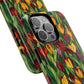 Floral Luminous Whirl Tough Magnetic iPhone Case, Stylish Protection for Everyday Life, Gift for Flower Lovers, Unique iPhone Accessory, Stained Glass iPhone Protection.