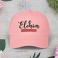 Classic Embroidery Dad Cap with 'ELOHIM, GENESIS 1:1' - Faith-Based Hat, Casual Wear, Gift for Dad, Christian Accessory, Summer Fashion