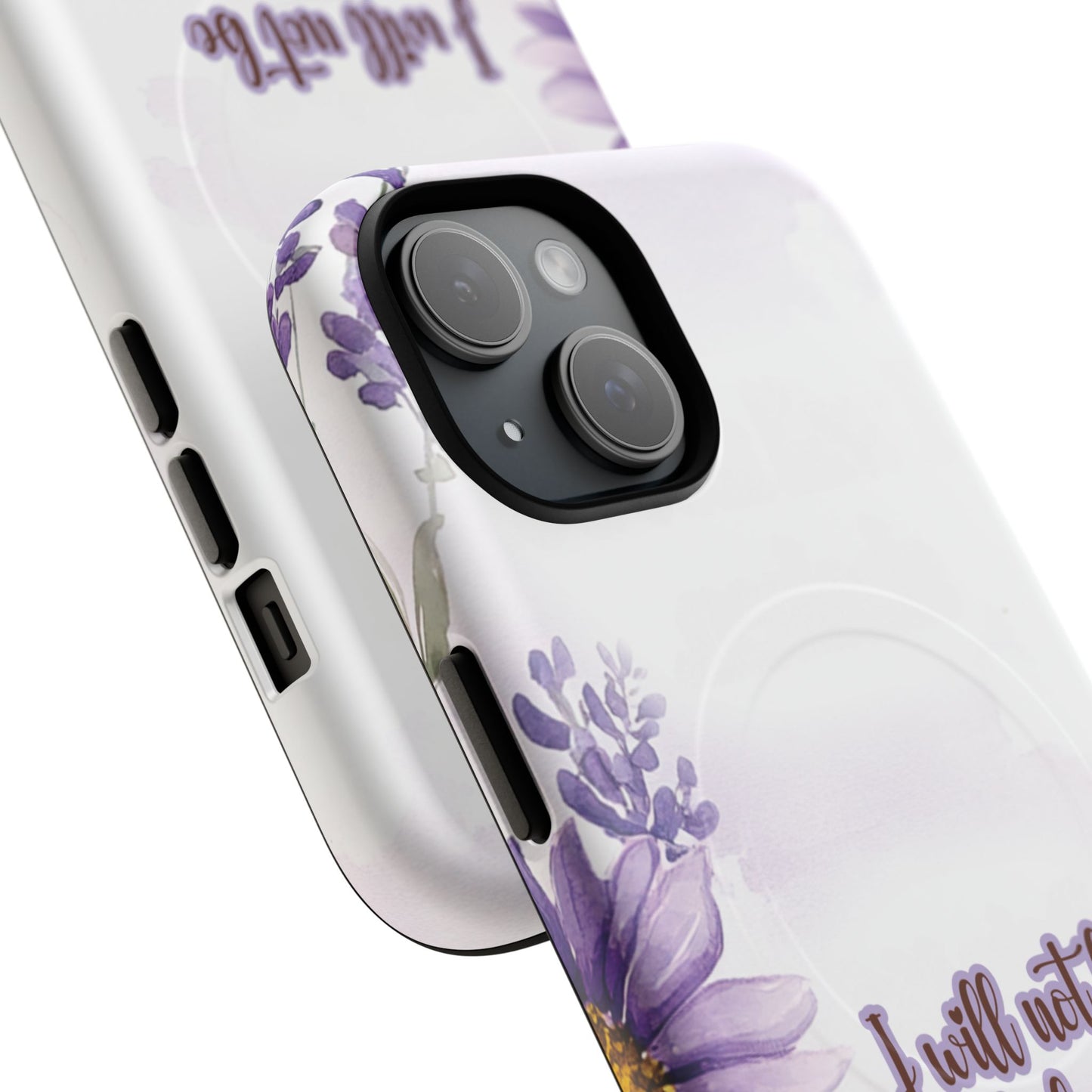 Floral Inspirational Tough iPhone Magnetic Case, Psalm 16:8 Gift, Faith Gift, MagSafe® iPhone® Tough Case, iPhone 14, iPhone 15, iPhone 16, Pro, Pro Max, Plus